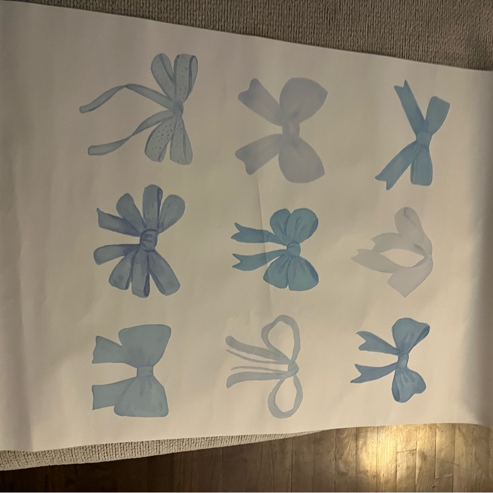 Blue Bow Art Poster